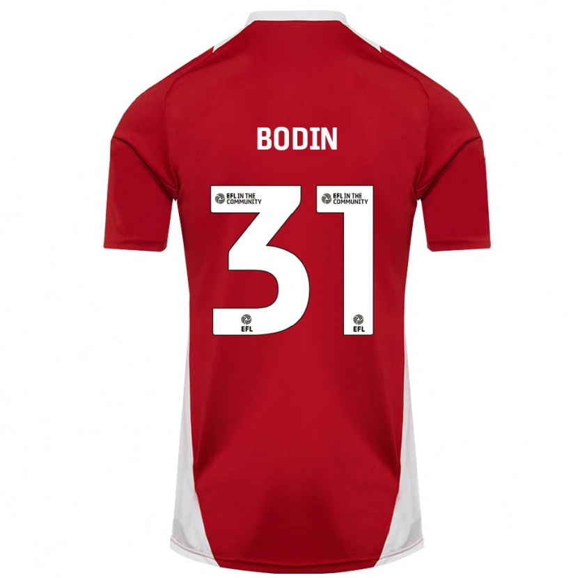 Danxen Hombre Camiseta Billy Bodin #31 Rojo Blanco Dorado 1ª Equipación 2025/26 La Camisa México