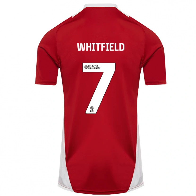 Danxen Hombre Camiseta Max Whitfield #7 Rojo Blanco Dorado 1ª Equipación 2025/26 La Camisa México