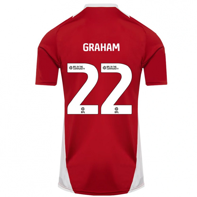 Danxen Hombre Camiseta Jess Graham #22 Rojo Blanco Dorado 1ª Equipación 2025/26 La Camisa México