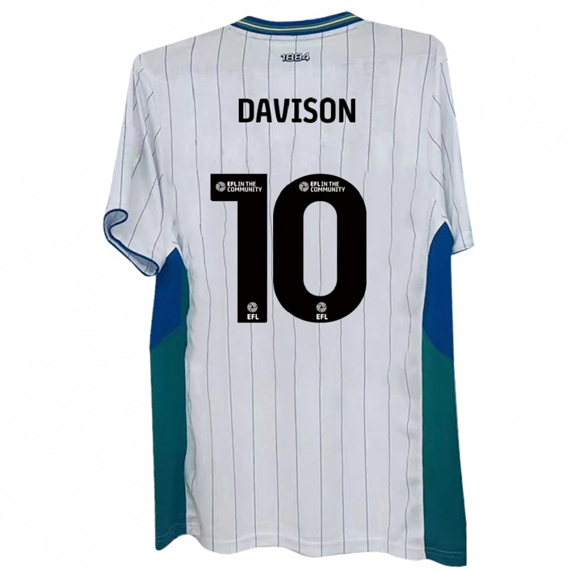 Danxen Hombre Camiseta Josh Davison #10 Blanco Verde Azul 1ª Equipación 2025/26 La Camisa México