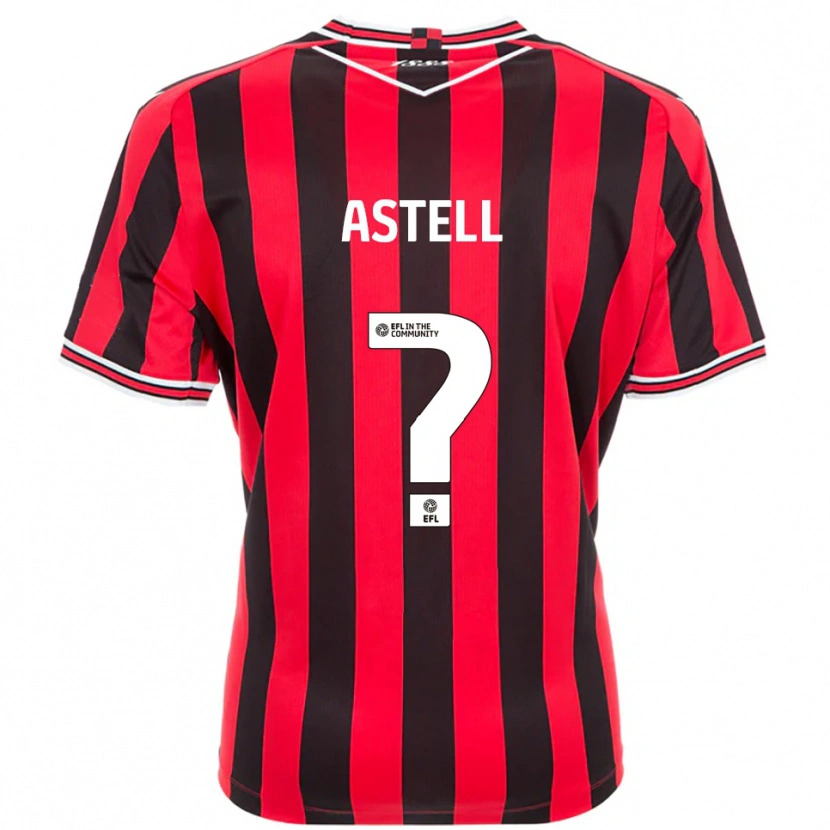 Danxen Hombre Camiseta Chloe Astell #0 Rojo Negro 1ª Equipación 2025/26 La Camisa México
