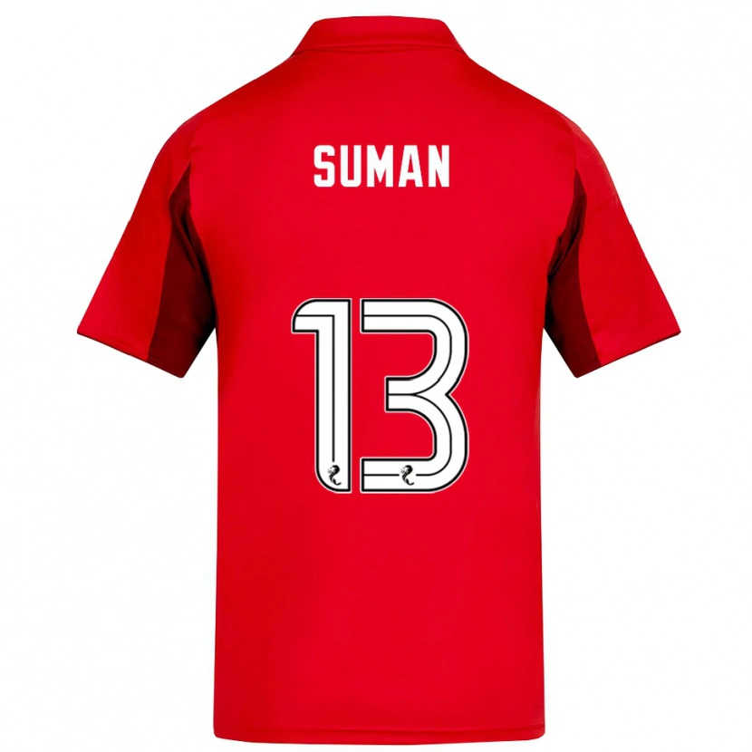 Danxen Hombre Camiseta Nick Suman #13 Rojo Borgoña 1ª Equipación 2025/26 La Camisa México