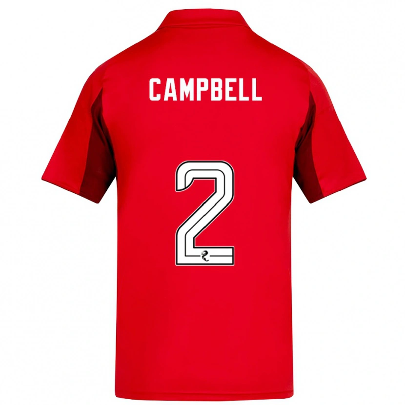 Danxen Hombre Camiseta Loren Campbell #2 Rojo Borgoña 1ª Equipación 2025/26 La Camisa México