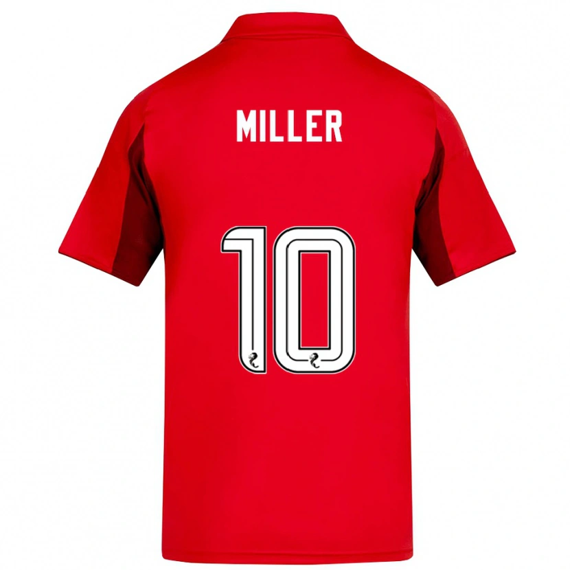 Danxen Hombre Camiseta Darcie Miller #10 Rojo Borgoña 1ª Equipación 2025/26 La Camisa México