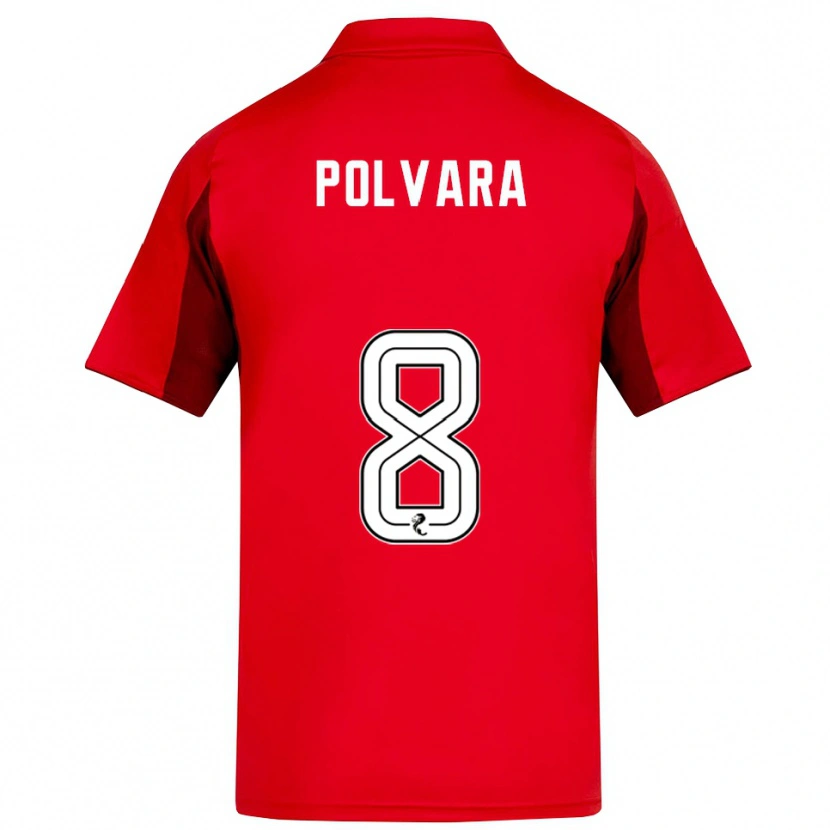 Danxen Hombre Camiseta Dante Polvara #8 Rojo Borgoña 1ª Equipación 2025/26 La Camisa México