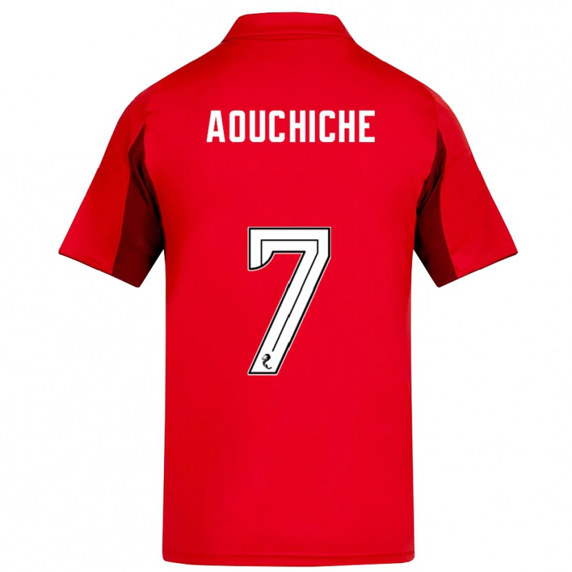 Danxen Hombre Camiseta Adil Aouchiche #7 Rojo Borgoña 1ª Equipación 2025/26 La Camisa México