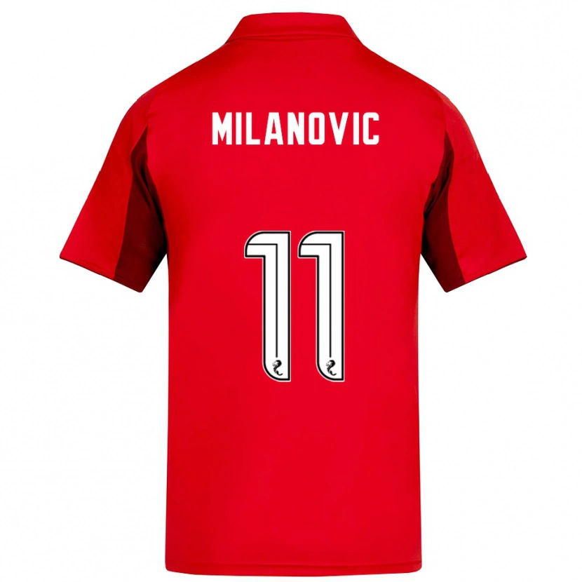 Danxen Hombre Camiseta Nicolas Milanovic #11 Rojo Borgoña 1ª Equipación 2025/26 La Camisa México