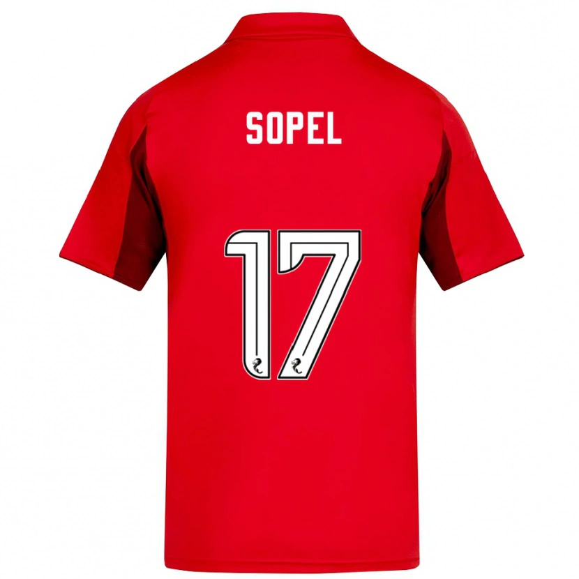 Danxen Hombre Camiseta Nadia Sopel #17 Rojo Borgoña 1ª Equipación 2025/26 La Camisa México