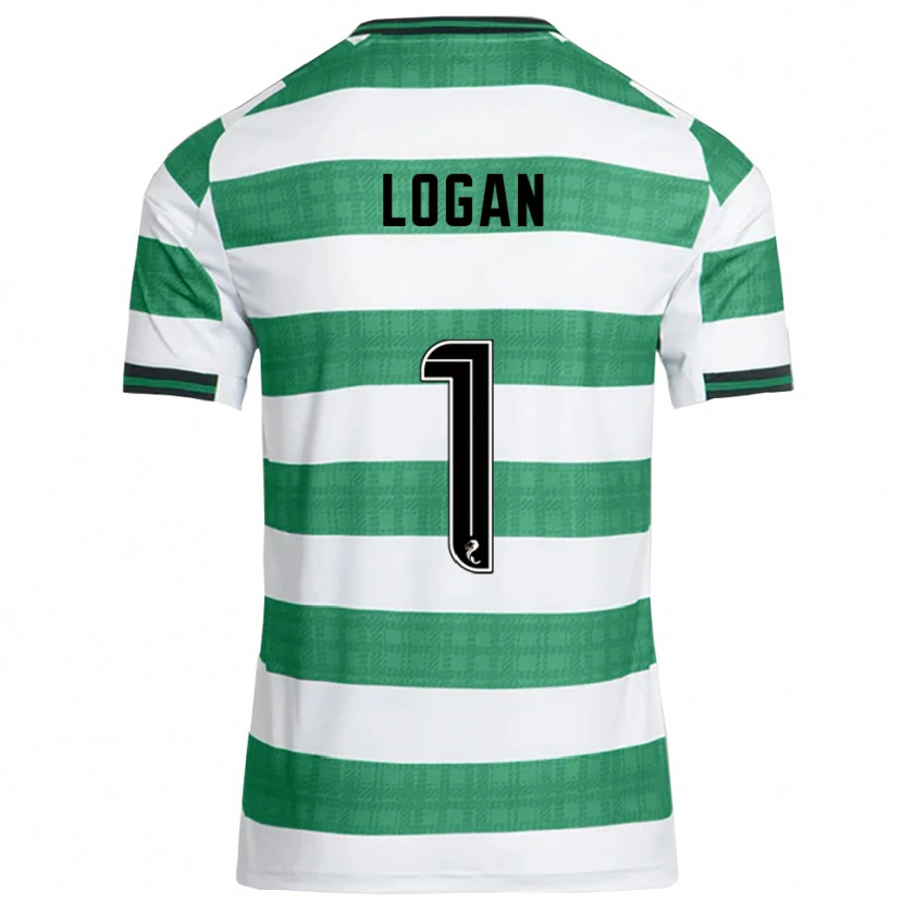 Danxen Hombre Camiseta Chloe Logan #1 Verde Blanco 1ª Equipación 2025/26 La Camisa México