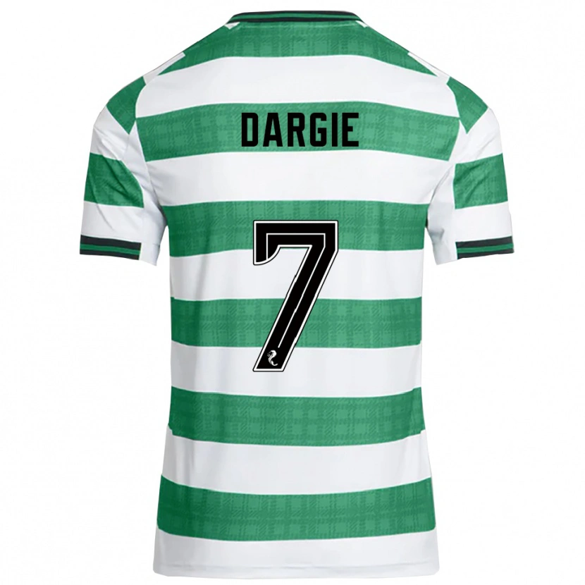 Danxen Hombre Camiseta Rhys Dargie #7 Verde Blanco 1ª Equipación 2025/26 La Camisa México