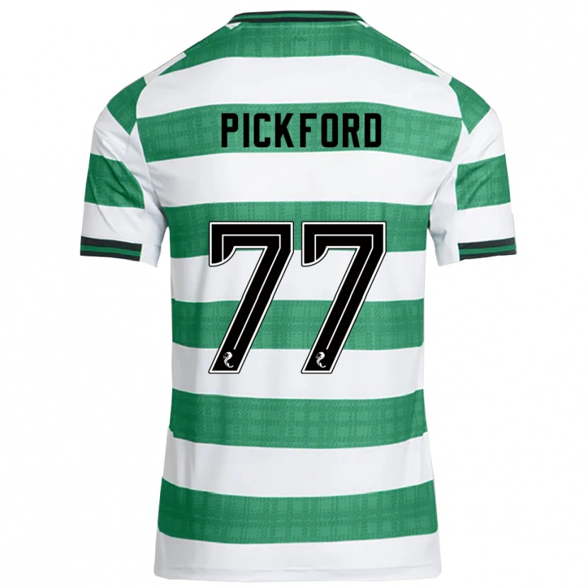 Danxen Hombre Camiseta Tom Pickford #77 Verde Blanco 1ª Equipación 2025/26 La Camisa México