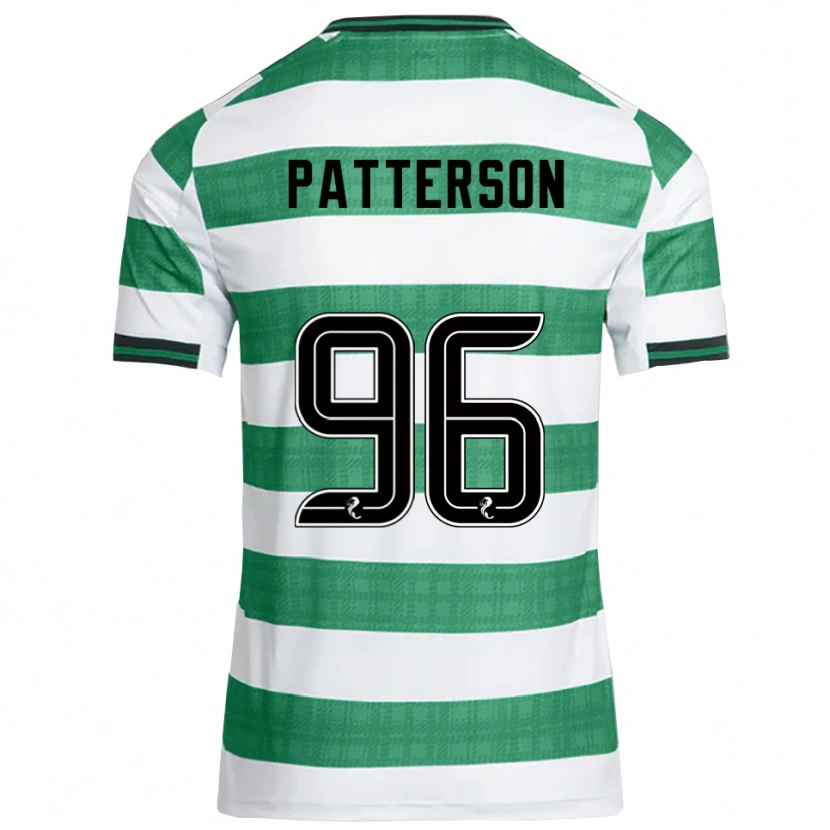 Danxen Hombre Camiseta Cameron Patterson #96 Verde Blanco 1ª Equipación 2025/26 La Camisa México