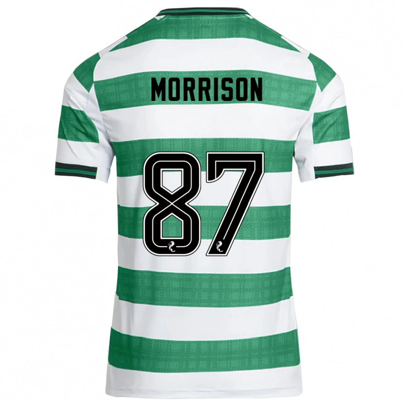 Danxen Hombre Camiseta Joe Morrison #87 Verde Blanco 1ª Equipación 2025/26 La Camisa México