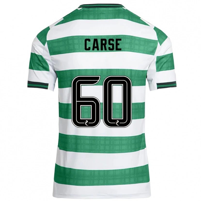 Danxen Hombre Camiseta Mackenzie Carse #60 Verde Blanco 1ª Equipación 2025/26 La Camisa México