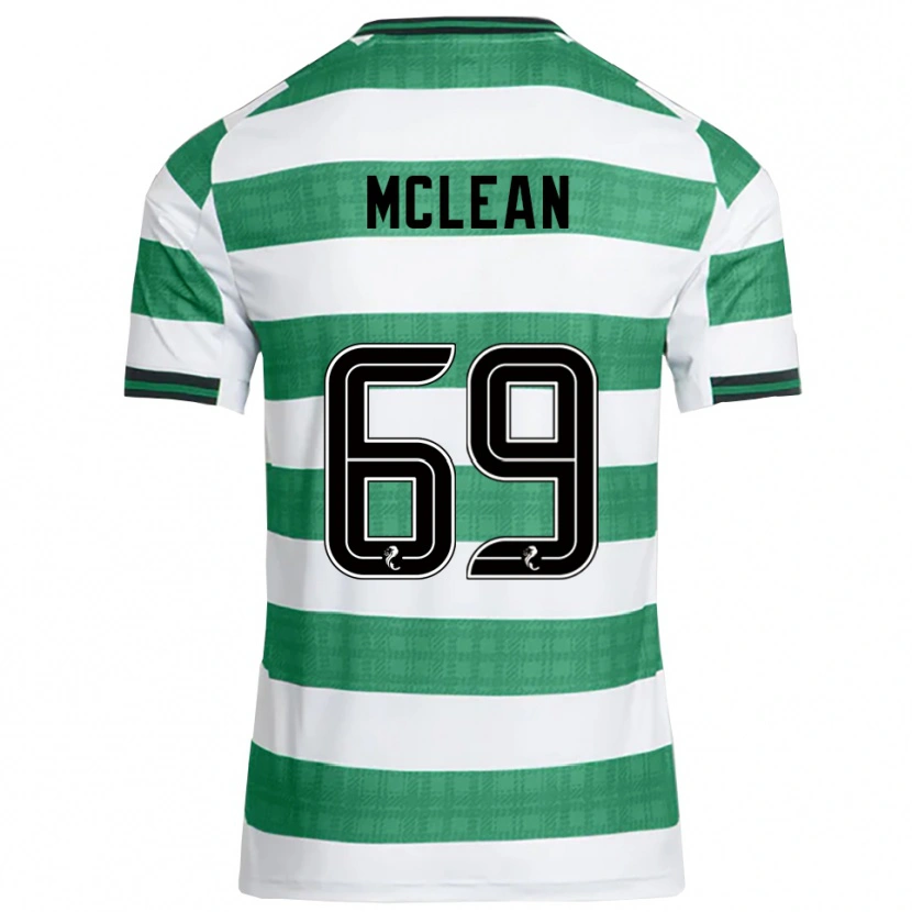 Danxen Hombre Camiseta Kai Mclean #69 Verde Blanco 1ª Equipación 2025/26 La Camisa México