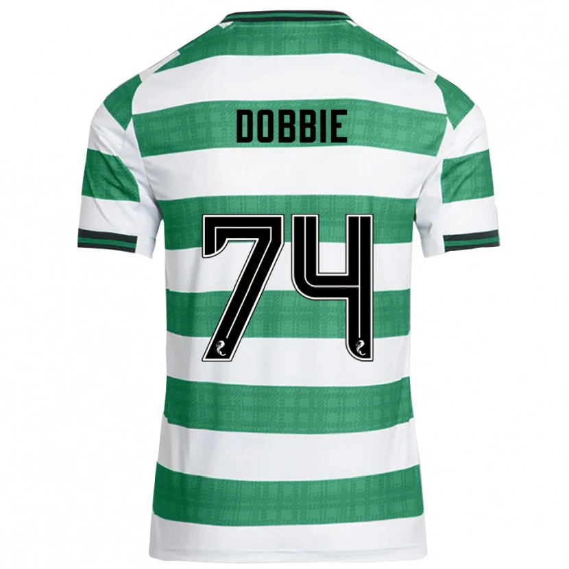Danxen Hombre Camiseta Lewis Dobbie #74 Verde Blanco 1ª Equipación 2025/26 La Camisa México