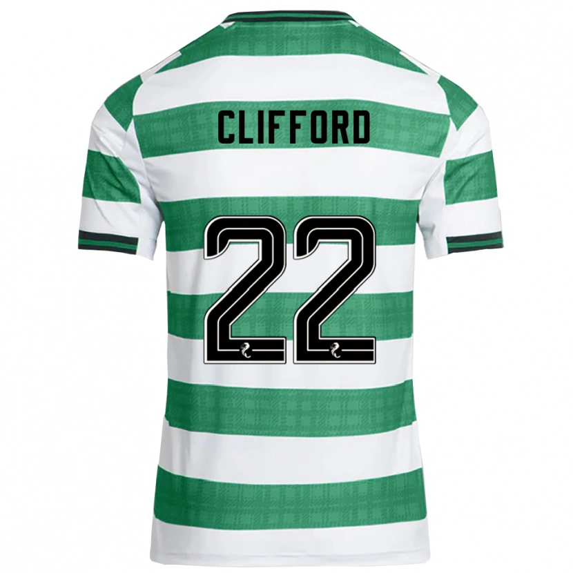Danxen Hombre Camiseta Lucy Ashworth-Clifford #22 Verde Blanco 1ª Equipación 2025/26 La Camisa México