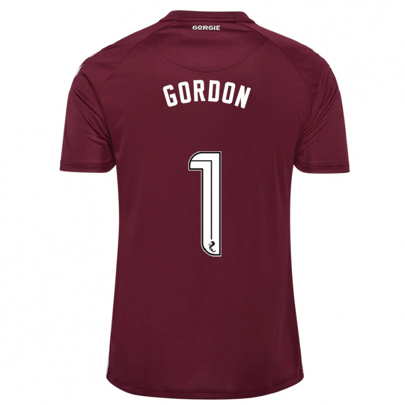 Danxen Hombre Camiseta Craig Gordon #1 Borgoña Blanco 1ª Equipación 2025/26 La Camisa México