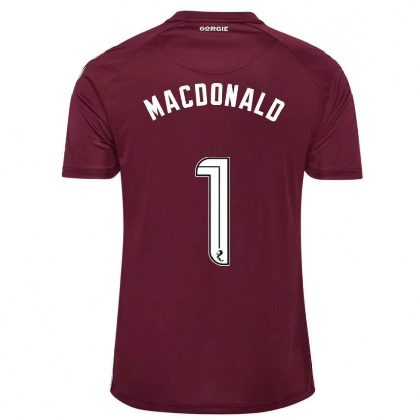Danxen Hombre Camiseta Jamie Macdonald #1 Borgoña Blanco 1ª Equipación 2025/26 La Camisa México