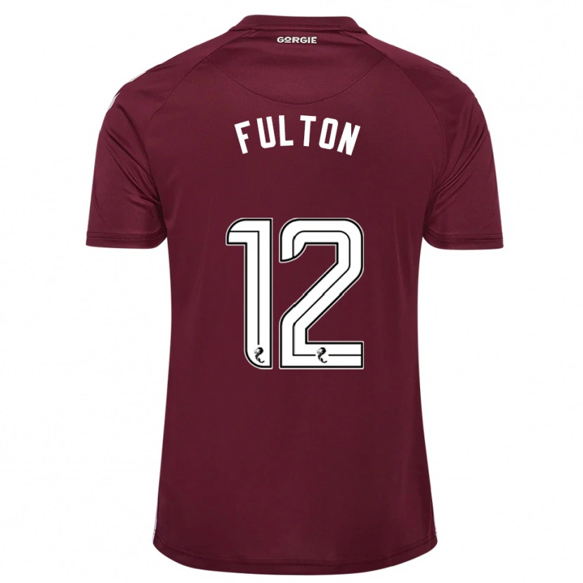 Danxen Hombre Camiseta Ryan Fulton #12 Borgoña Blanco 1ª Equipación 2025/26 La Camisa México