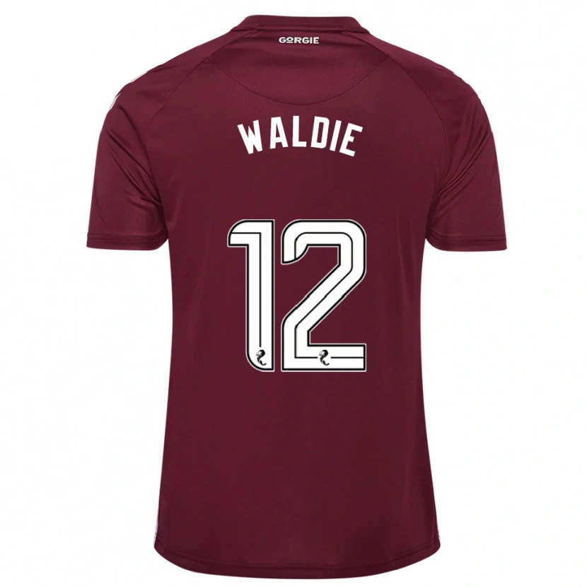 Danxen Hombre Camiseta Lizzie Waldie #12 Borgoña Blanco 1ª Equipación 2025/26 La Camisa México