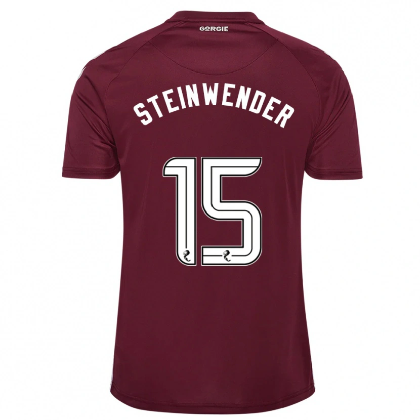 Danxen Hombre Camiseta Michael Steinwender #15 Borgoña Blanco 1ª Equipación 2025/26 La Camisa México