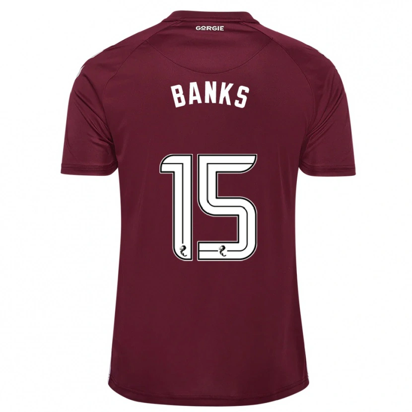 Danxen Hombre Camiseta Euan Banks #15 Borgoña Blanco 1ª Equipación 2025/26 La Camisa México