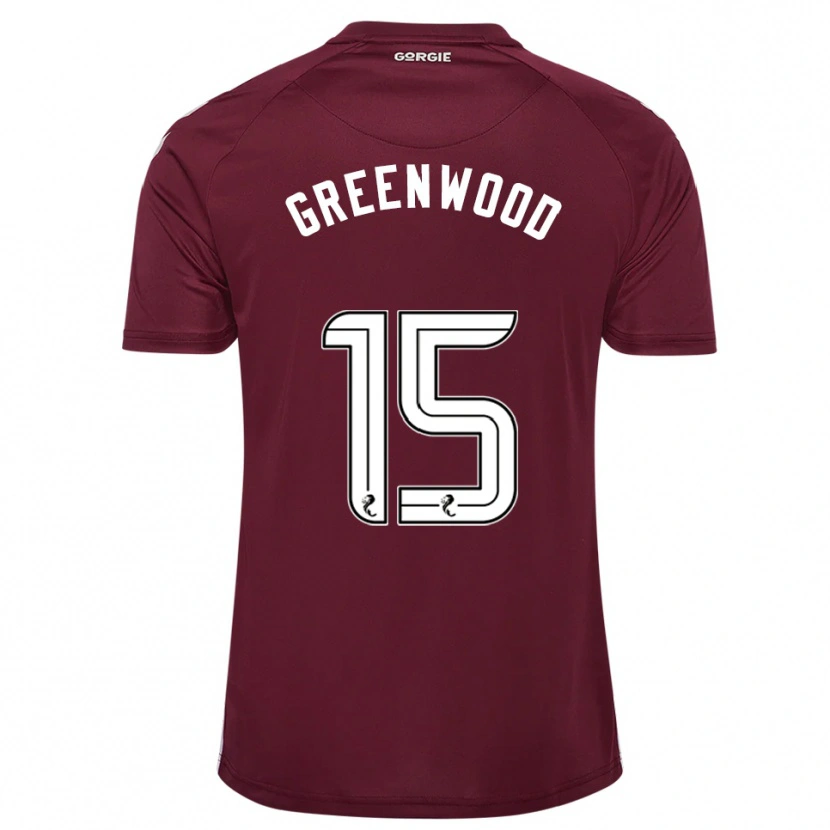 Danxen Hombre Camiseta Brodie Greenwood #15 Borgoña Blanco 1ª Equipación 2025/26 La Camisa México