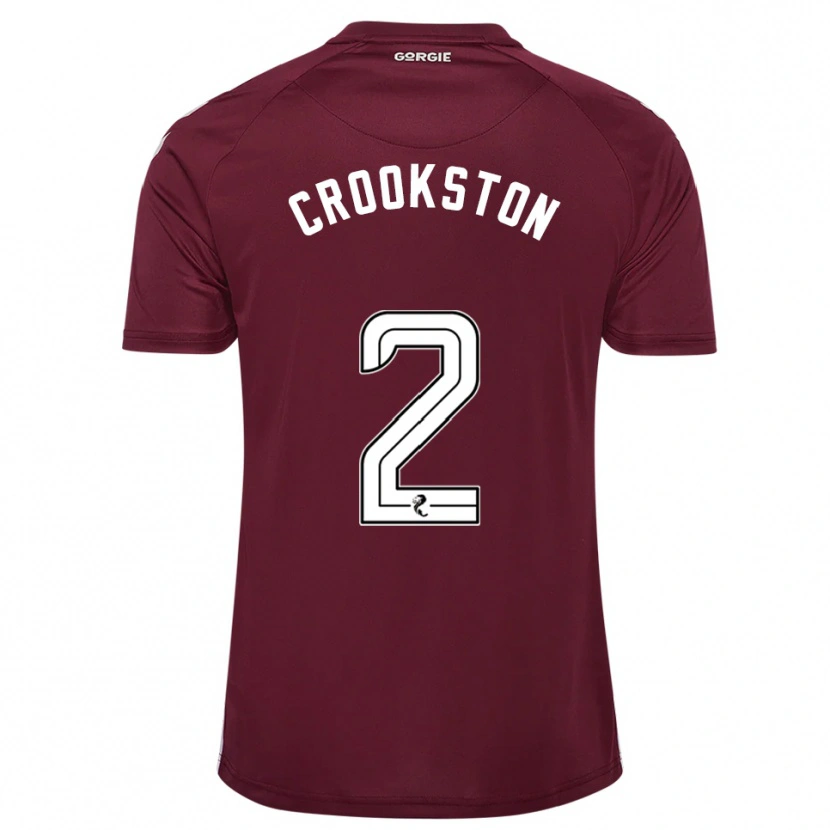Danxen Hombre Camiseta Gregor Crookston #2 Borgoña Blanco 1ª Equipación 2025/26 La Camisa México