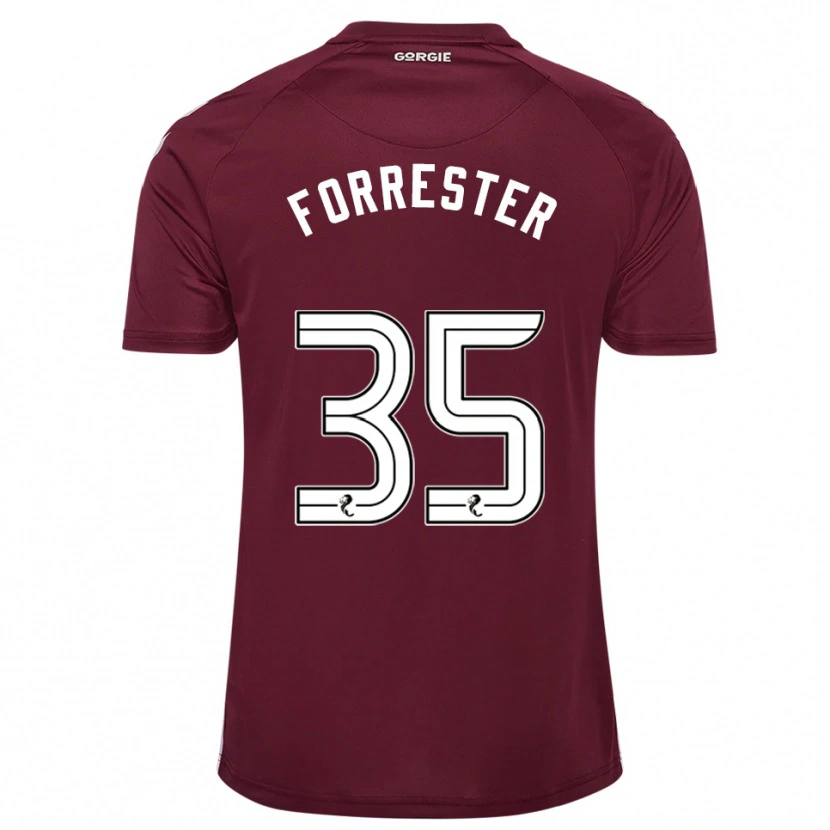 Danxen Hombre Camiseta Adam Forrester #35 Borgoña Blanco 1ª Equipación 2025/26 La Camisa México