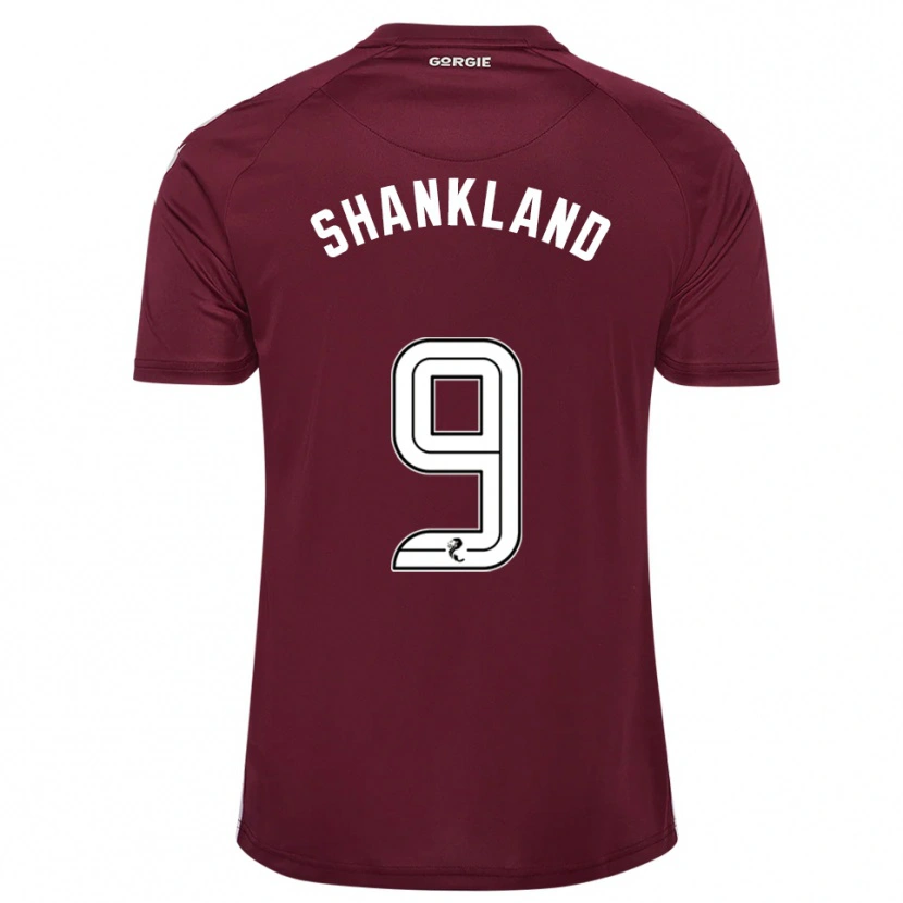 Danxen Hombre Camiseta Lawrence Shankland #9 Borgoña Blanco 1ª Equipación 2025/26 La Camisa México