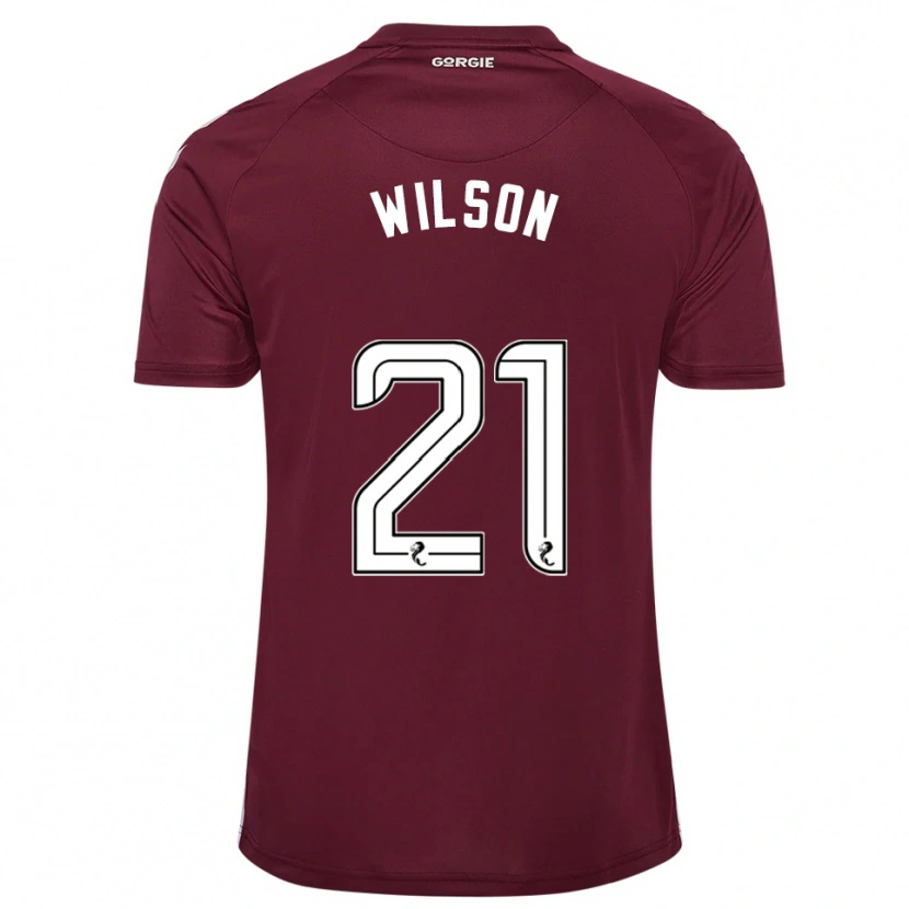 Danxen Hombre Camiseta James Wilson #21 Borgoña Blanco 1ª Equipación 2025/26 La Camisa México