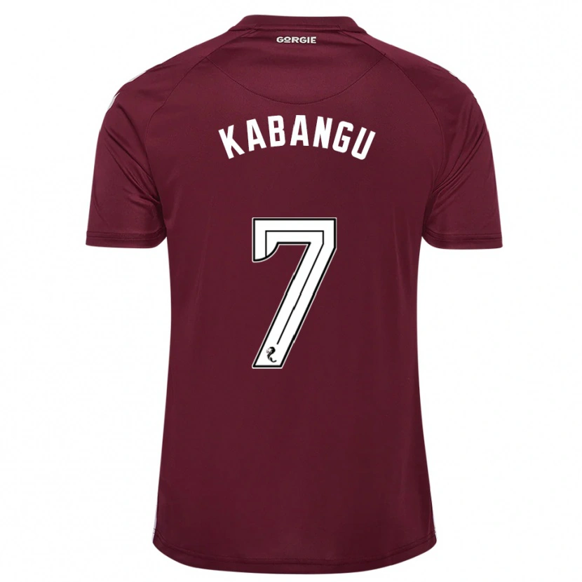 Danxen Hombre Camiseta Elton Kabangu #7 Borgoña Blanco 1ª Equipación 2025/26 La Camisa México