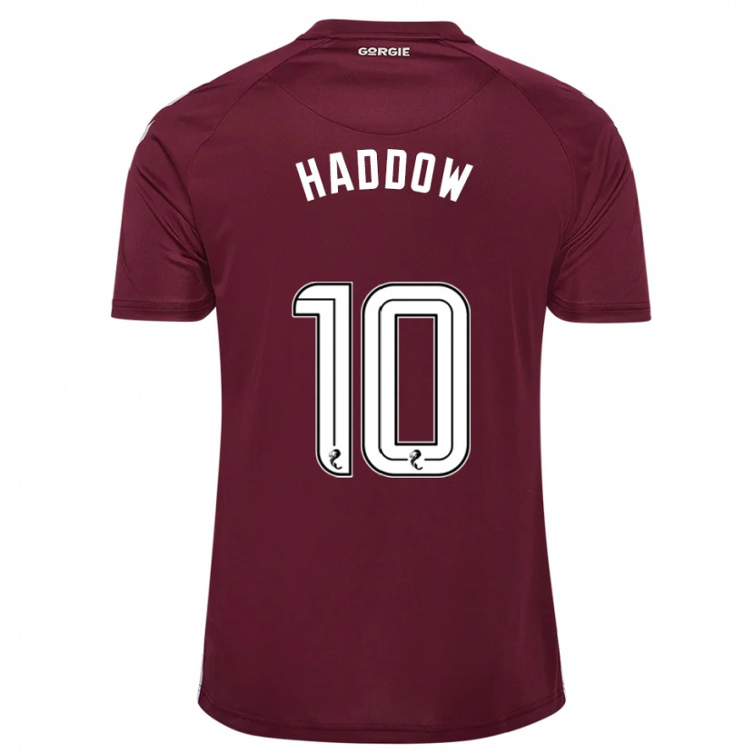Danxen Hombre Camiseta Aiden Haddow #10 Borgoña Blanco 1ª Equipación 2025/26 La Camisa México
