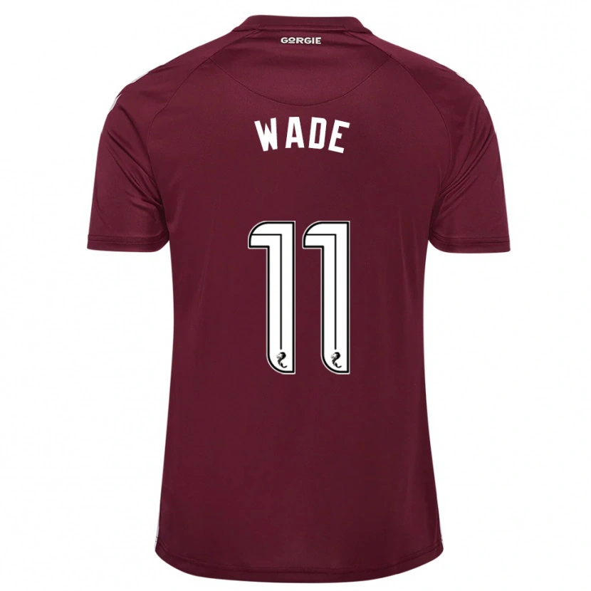 Danxen Hombre Camiseta Lauren Wade #11 Borgoña Blanco 1ª Equipación 2025/26 La Camisa México