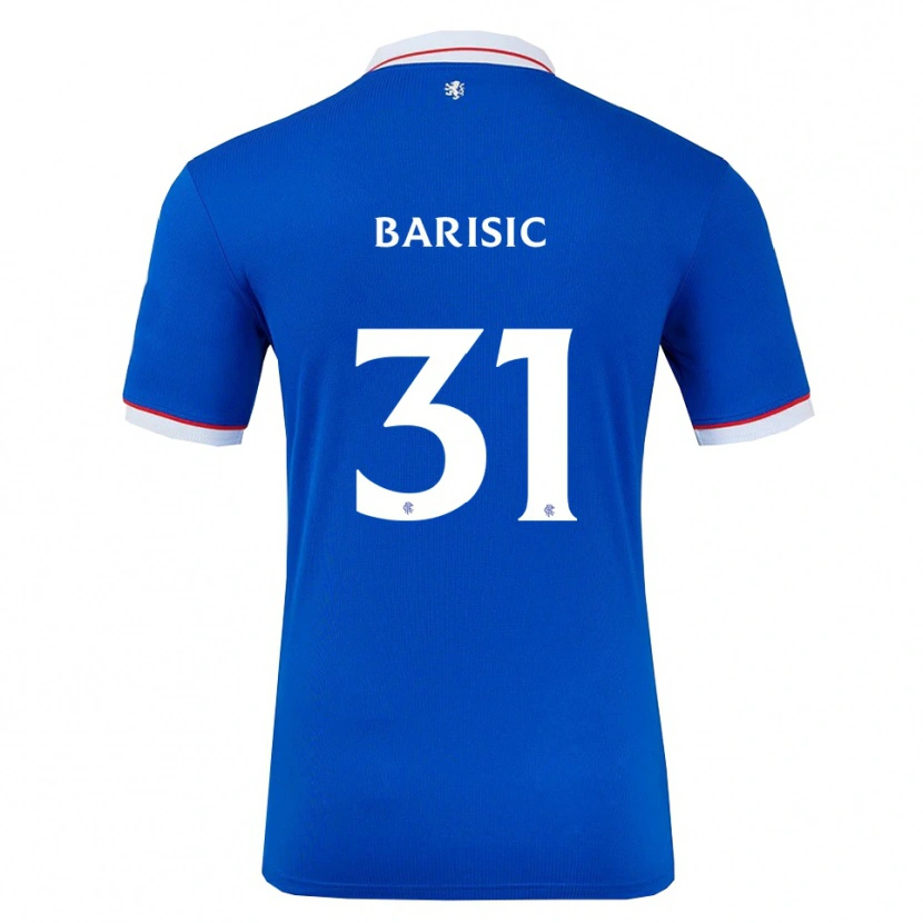 Danxen Hombre Camiseta Borna Barisic #31 Azul Blanco 1ª Equipación 2025/26 La Camisa México