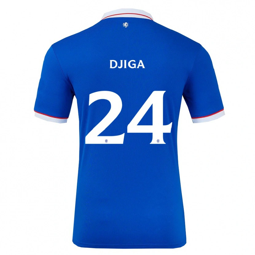 Danxen Hombre Camiseta Nasser Djiga #24 Azul Blanco 1ª Equipación 2025/26 La Camisa México