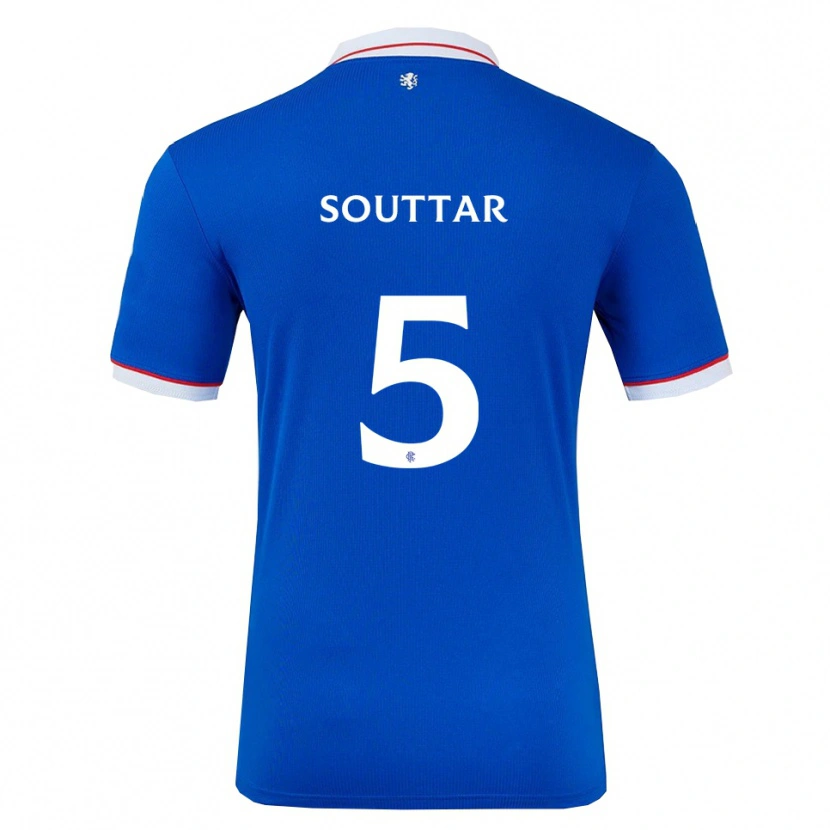 Danxen Hombre Camiseta John Souttar #5 Azul Blanco 1ª Equipación 2025/26 La Camisa México
