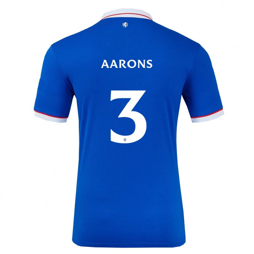 Danxen Hombre Camiseta Max Aarons #3 Azul Blanco 1ª Equipación 2025/26 La Camisa México