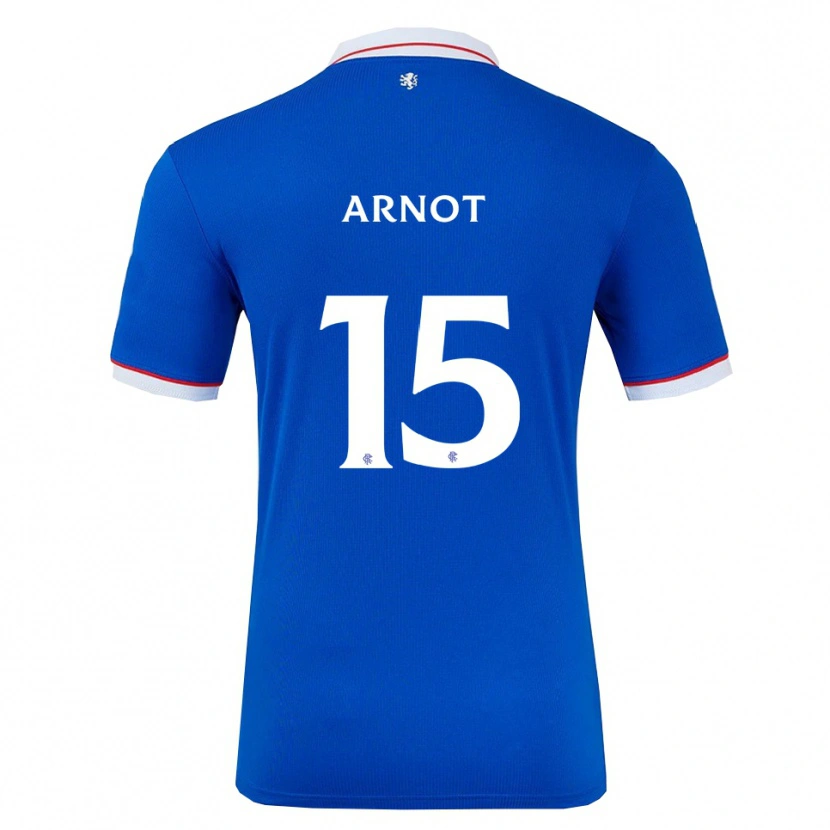 Danxen Hombre Camiseta Lizzie Arnot #15 Azul Blanco 1ª Equipación 2025/26 La Camisa México