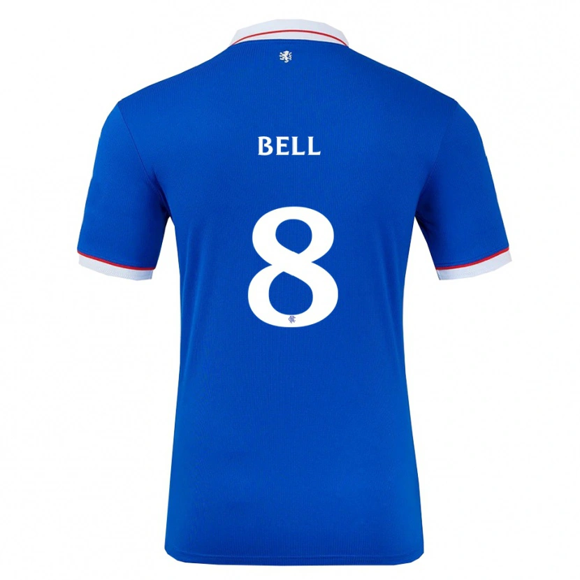 Danxen Hombre Camiseta Cameron Bell #8 Azul Blanco 1ª Equipación 2025/26 La Camisa México