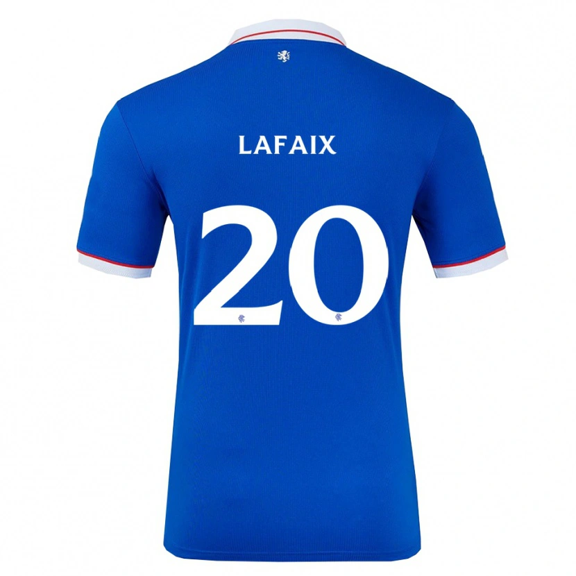 Danxen Hombre Camiseta Camille Lafaix #20 Azul Blanco 1ª Equipación 2025/26 La Camisa México
