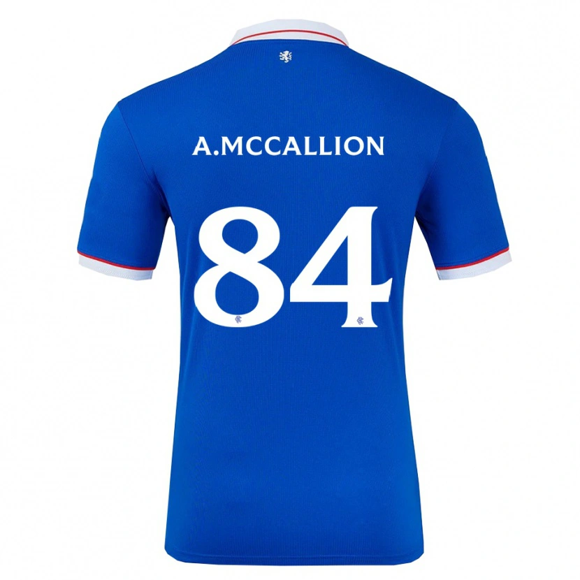 Danxen Hombre Camiseta Aiden Mccallion #84 Azul Blanco 1ª Equipación 2025/26 La Camisa México