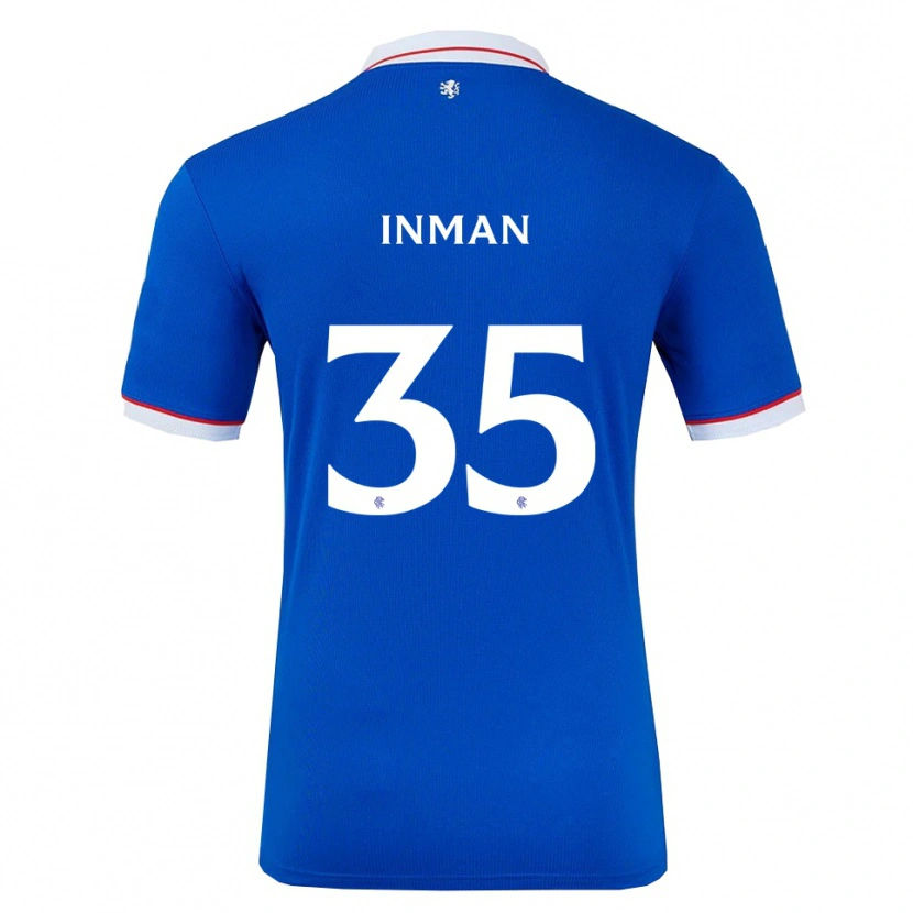 Danxen Hombre Camiseta Lucy Inman #35 Azul Blanco 1ª Equipación 2025/26 La Camisa México
