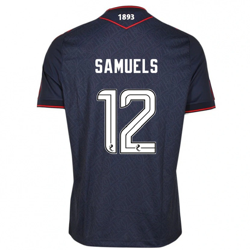 Danxen Hombre Camiseta Imari Samuels #12 Azul Marino Blanco 1ª Equipación 2025/26 La Camisa México