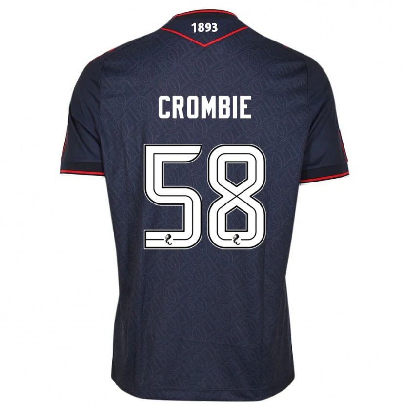 Danxen Hombre Camiseta Ethan Crombie #58 Azul Marino Blanco 1ª Equipación 2025/26 La Camisa México