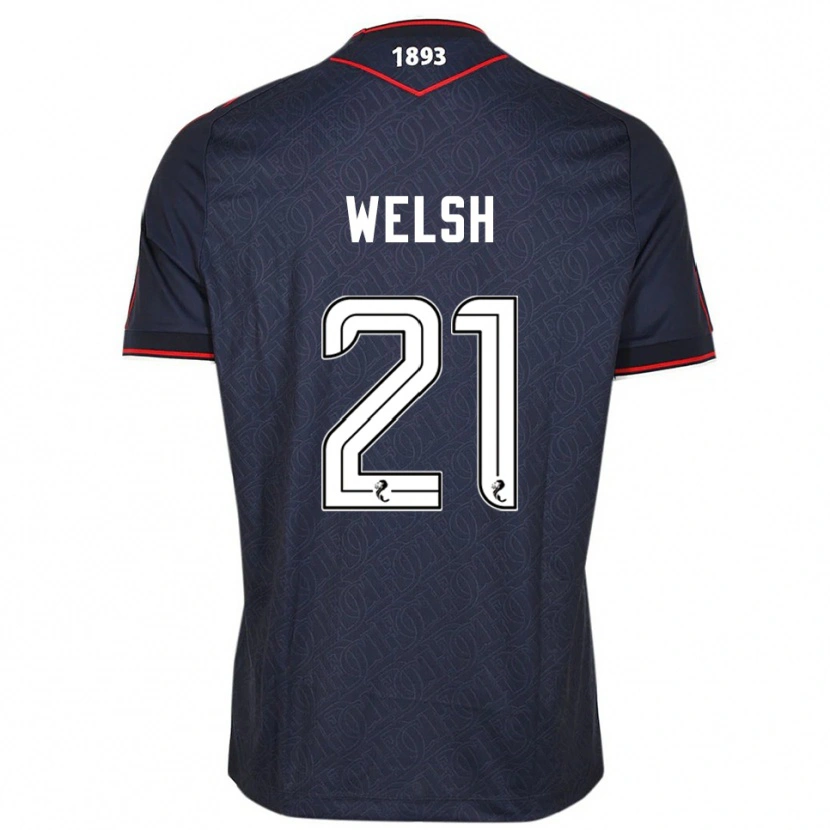 Danxen Hombre Camiseta Tom Welsh #21 Azul Marino Blanco 1ª Equipación 2025/26 La Camisa México