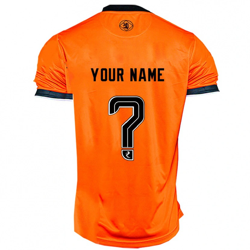 Danxen Hombre Camiseta Su Nombre #0 Naranja Negro 1ª Equipación 2025/26 La Camisa México