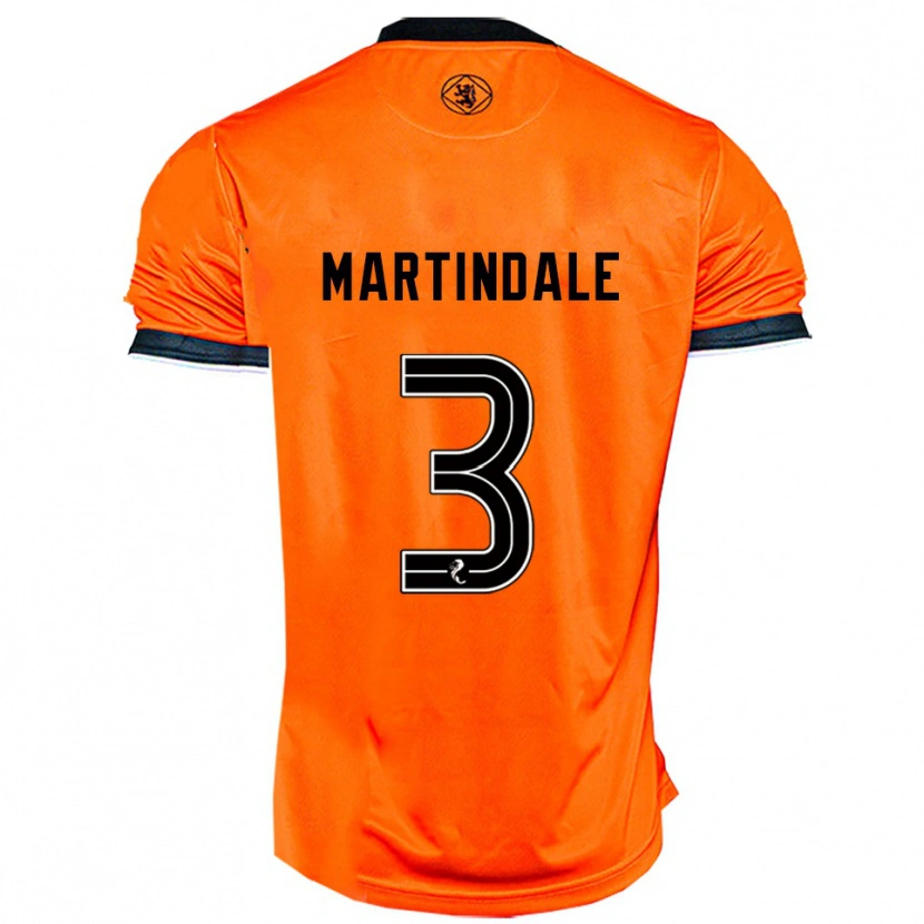 Danxen Hombre Camiseta Amilie Martindale #3 Naranja Negro 1ª Equipación 2025/26 La Camisa México