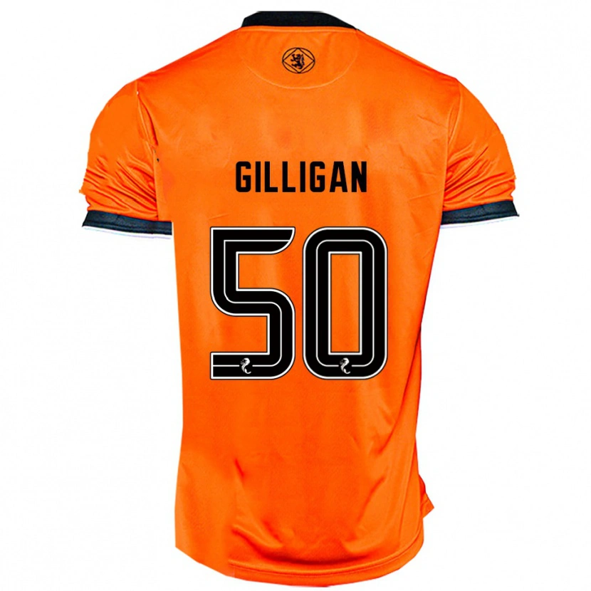 Danxen Hombre Camiseta Keir Gilligan #50 Naranja Negro 1ª Equipación 2025/26 La Camisa México